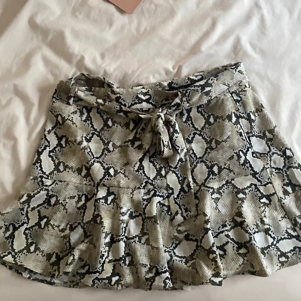 Zara snakeskin skort
